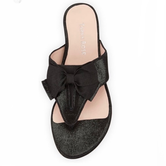 Taryn Rose, women’s  Izze Bow Thong Sandal, Black, size 8M - Picture 10 of 10